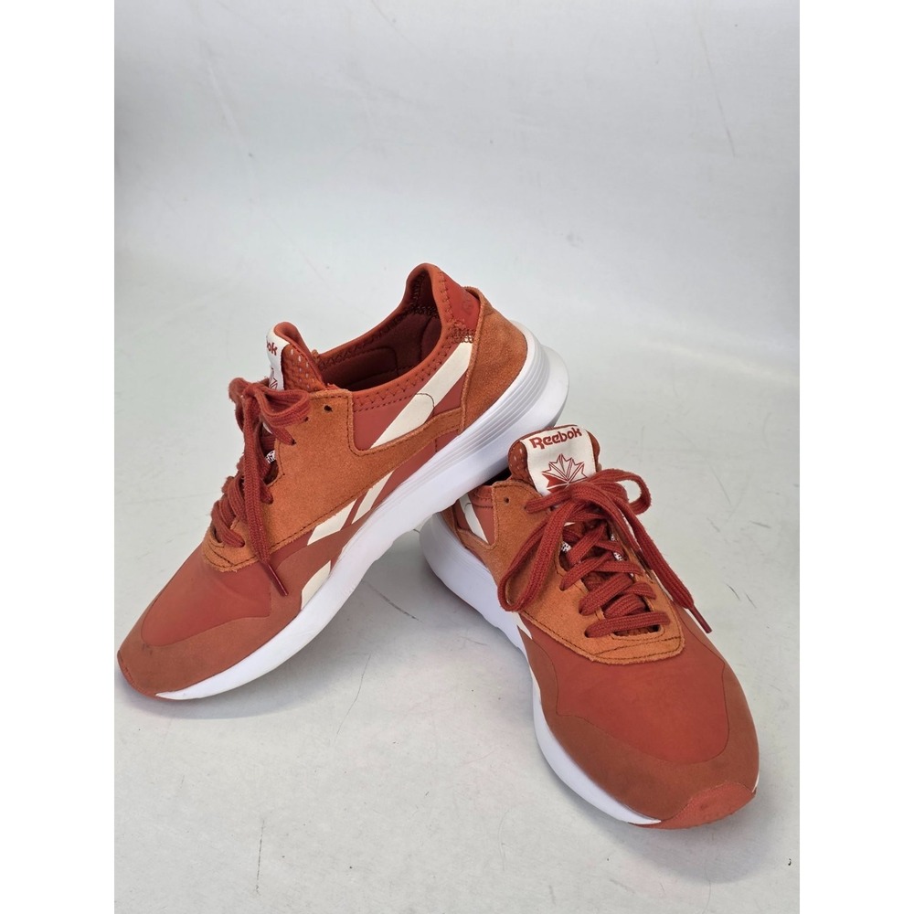 Reebok Womens Sneakers Size 8.5 Orange Classic Nylon Suede Walking Shoes CN5114 - Picture 3 of 14